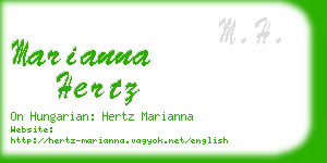 marianna hertz business card